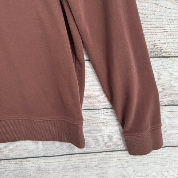 Vuori Cypress Crewneck Sweatshirt Mens Medium Brown Stretch Embroidered - Picture 6 of 12